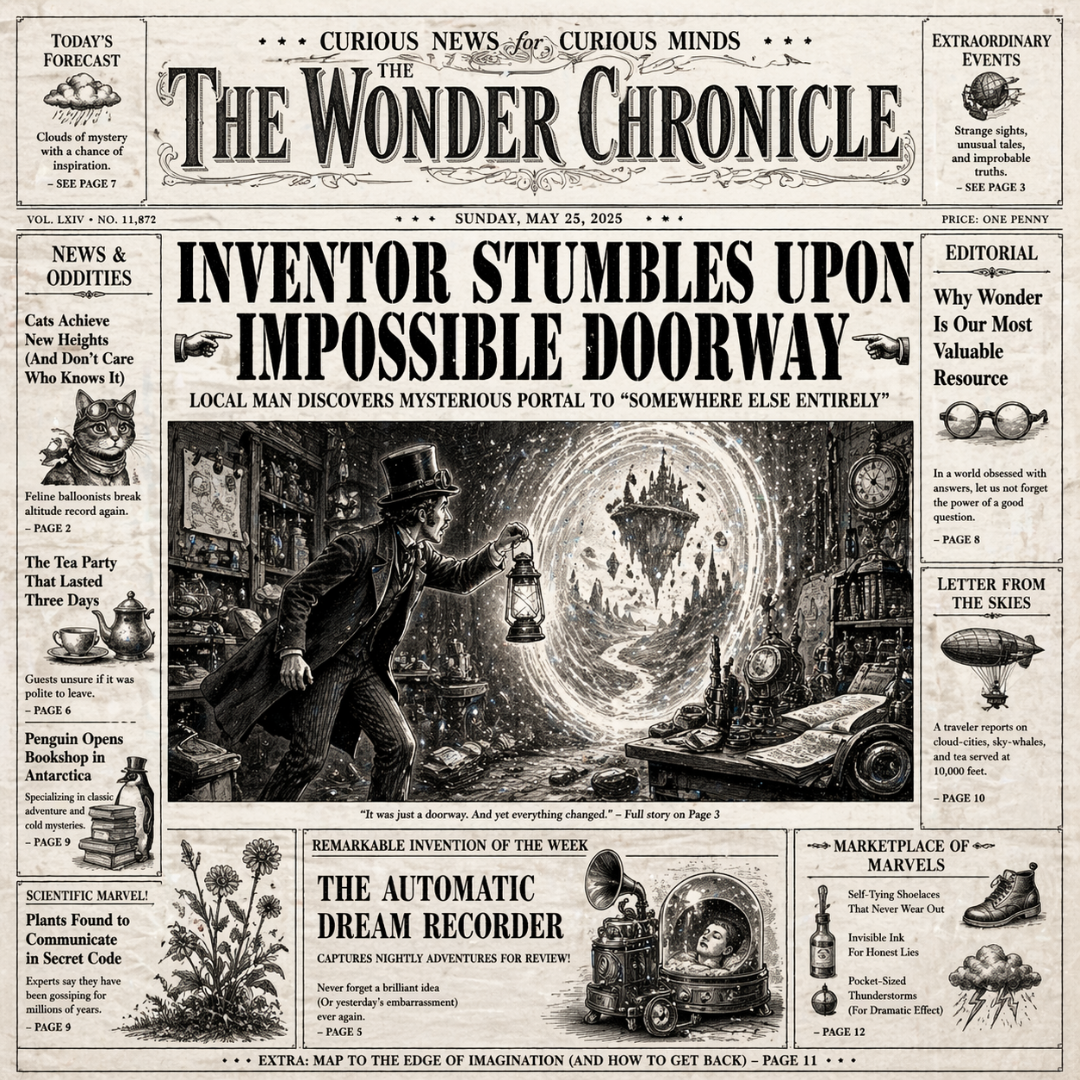 ChatGPT image generator update 2026 vintage newspaper typography layout example